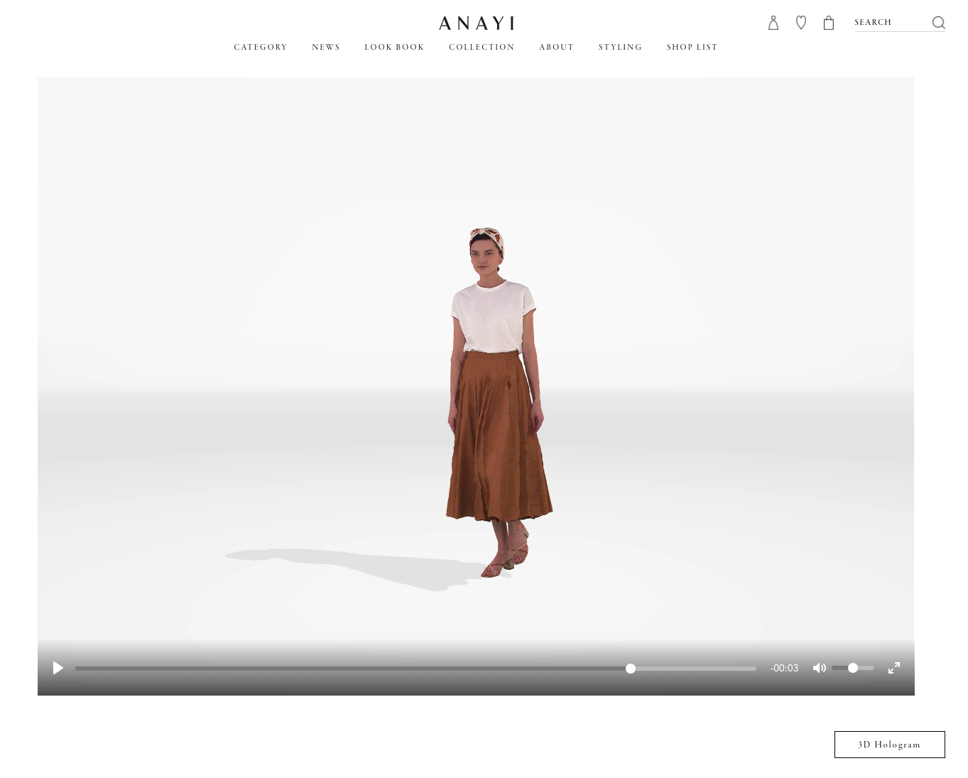 Japanese clothing brand ANAYI updates its ecommerce site with a